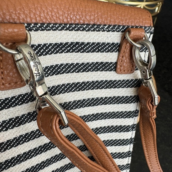 ThirtyOne Dark Gray/Black Striped Crossbody Bag - Picture 7 of 8